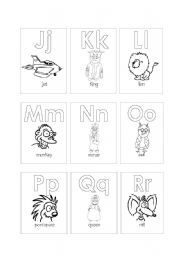 English Worksheet: Alphabet J-R