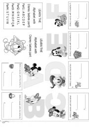 English Worksheet: Alpahbet mini book (part1)