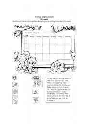 English Worksheet: Daily routine