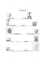 English worksheet: comparative