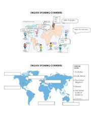 English Worksheet: English Speaking courntries