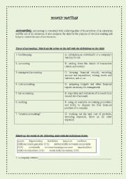 English Worksheet: money matters