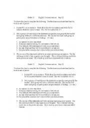 English Worksheet: Acceptance