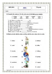 English Worksheet: Jobs