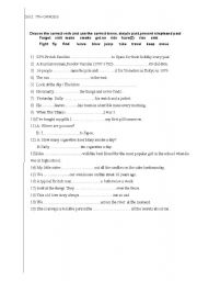 English worksheet: quiz tenses