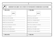 English Worksheet: Talking to the family