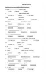 English worksheet: Present Simple