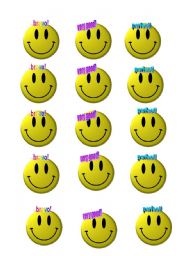 English Worksheet: motivative smile stickers