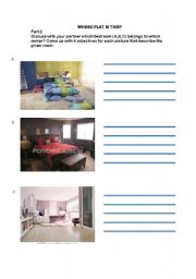 English Worksheet: Whose flat is this? Part 2