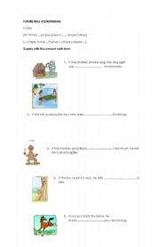 English Worksheet: FUTURE REAL CONDITIONAL