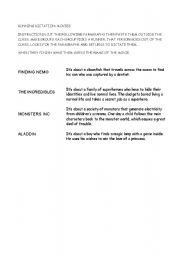 English Worksheet: RUNNING DICTATION: MOVIES