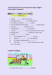 English Worksheet: present  perfect simple and continuous 