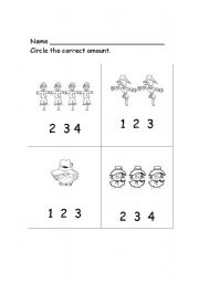 English Worksheet: Scarecrow counting