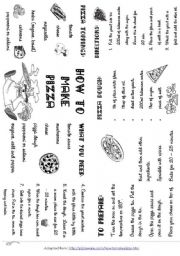 English Worksheet: HOW TO MAKE PIZZA MINIBOOK