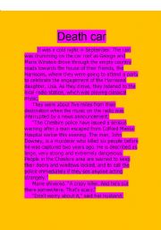 English worksheet:  daeth car