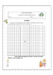 English worksheet: SCRABBLE