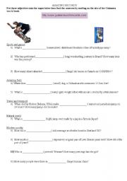 English worksheet: amazing facts