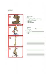 English worksheet: Describing animals