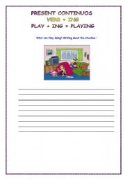 English worksheet: PRESENT CONTINUOS 