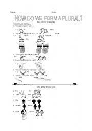 English Worksheet: plurals