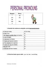 subject pronouns