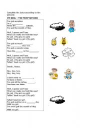 English Worksheet: Song: My Girl with activity