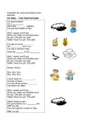 English worksheet: Song: My Girl with activity