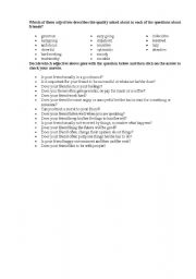 English worksheet: Describing Personality