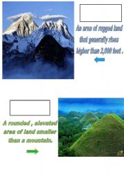 English Worksheet: mountain and hills