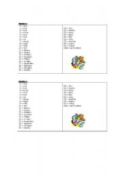 English worksheet: Learn numbers