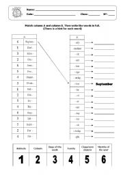 English Worksheet: Vocabulary revision exercise