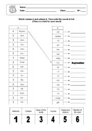 Vocabulary revision exercise