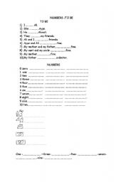 English worksheet: NUMBERS 