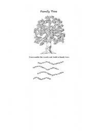 English worksheet: Family Tree