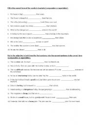 English Worksheet: Adjective