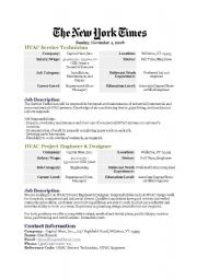 English Worksheet: job ads for HVAC technicians