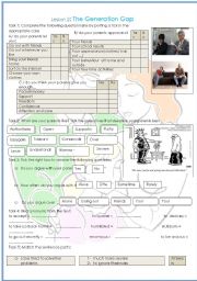 English Worksheet: generation gap