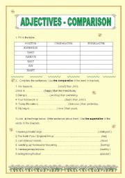 ADJECTIVES - comparison -  group A_2 pages