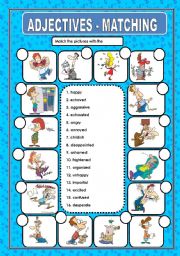 ADJECTIVES - MATCHING ( + KEY)