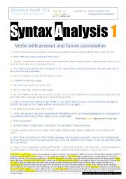 English Worksheet: SyNtAx AnAlYsIS