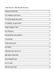 English worksheet: An old pilgrim