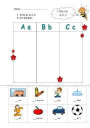 English worksheet: abc