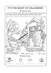 English Worksheet: Its  Halloween!