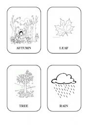 English Worksheet: Autumn flashcards