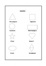 English worksheet: shapes