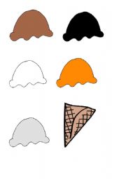English Worksheet: colours - ice creams 2