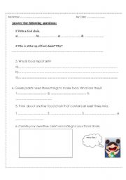 English Worksheet: Food Chain