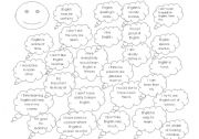 English Worksheet: my feelings about learning english