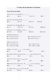 English Worksheet: general exam