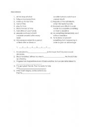English Worksheet: Idioms expressing emotions